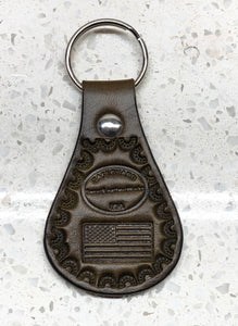 Flag Keychain (Bridal Leather)