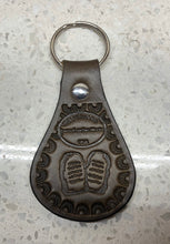 Load image into Gallery viewer, Ten Commandments Keychain (Bridal Leather)