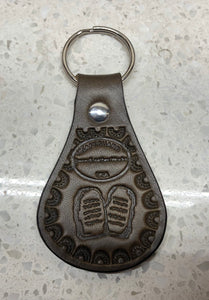 Ten Commandments Keychain (Bridal Leather)