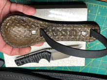 Load image into Gallery viewer, Ready To Ship: Safeguard: Pocket Hammer (6 3/4In. Flat Sap) &quot;The Midget” (Geometric Weave and Pistol)