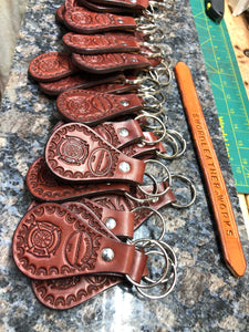 Fireman Keychain (Bridal Leather)