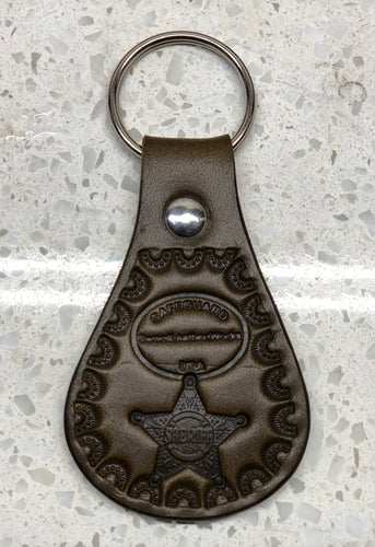 Sheriff Keychain (Bridal Leather)